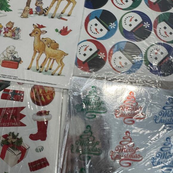 Lot of 25 Mixed Sheets 1980s Vintage Currant Holiday Christmas stickers - Picture 5 of 9